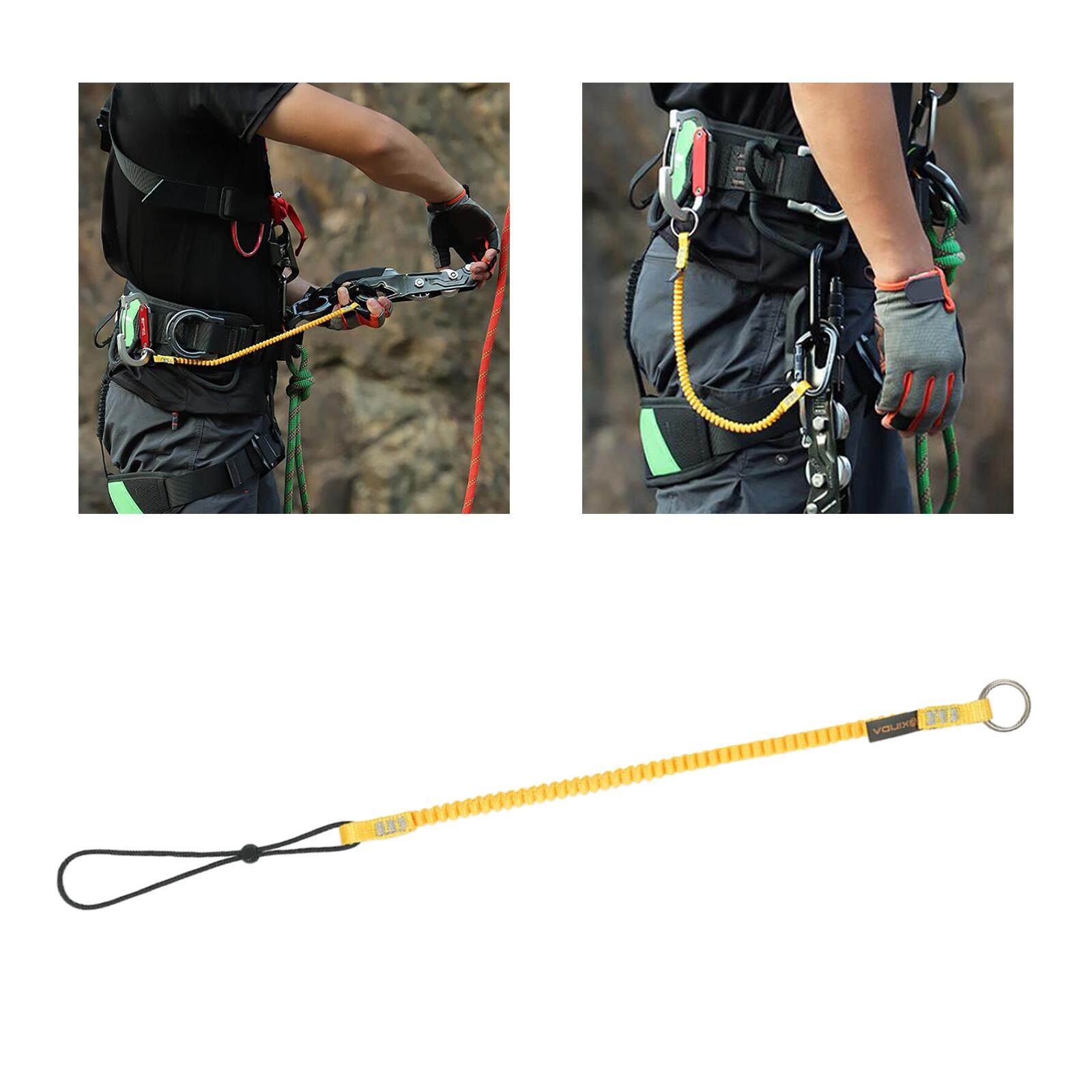 Climbing Elastic Rope Lanyard Strong For Outdoor Sports Rappelling Gear  Style B