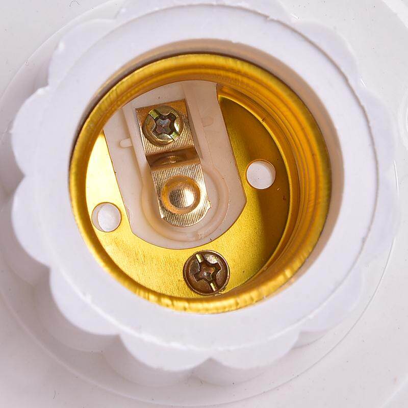 E27 LED Light Bulb Holder Round Socket E27 Base Hanging Lamp Socket Screw Base