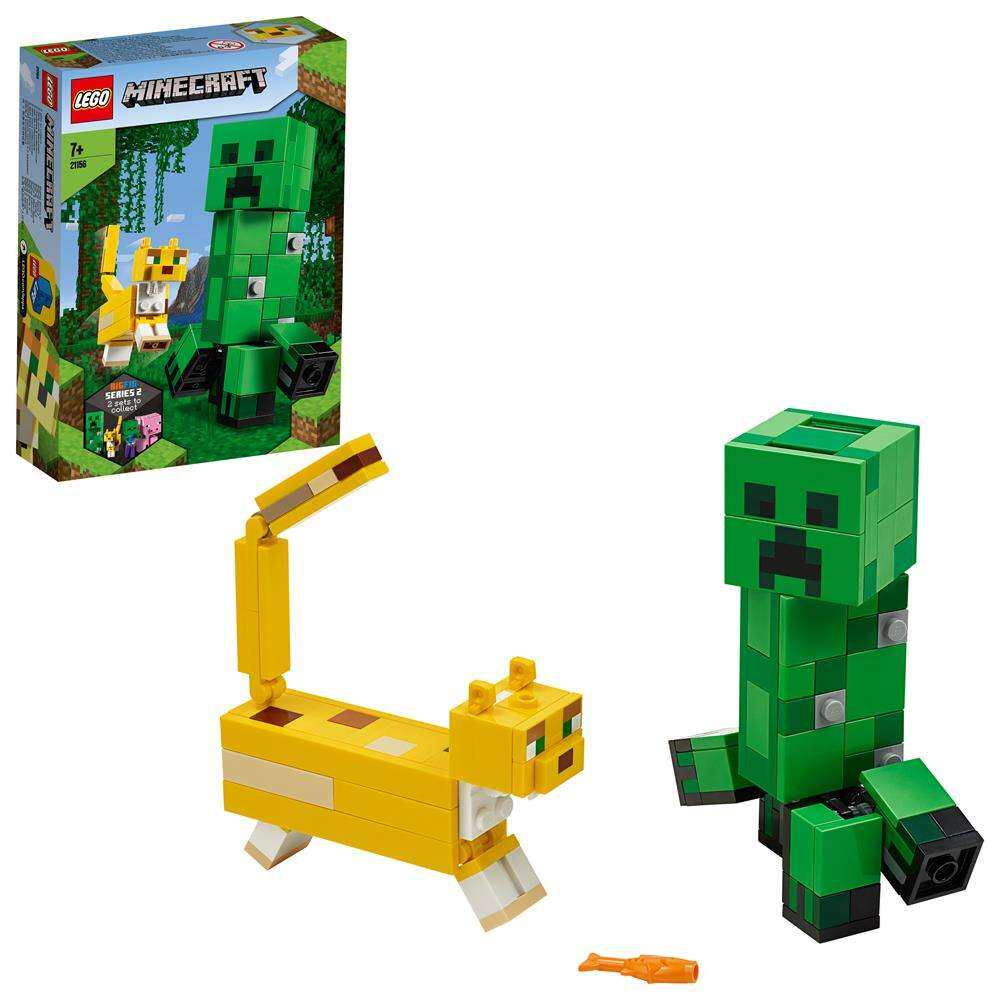 LEGO Minecraft BigFig Creeper và Ocelot - 21156 (184 mảnh) Đồ Chơi Lắp Ráp