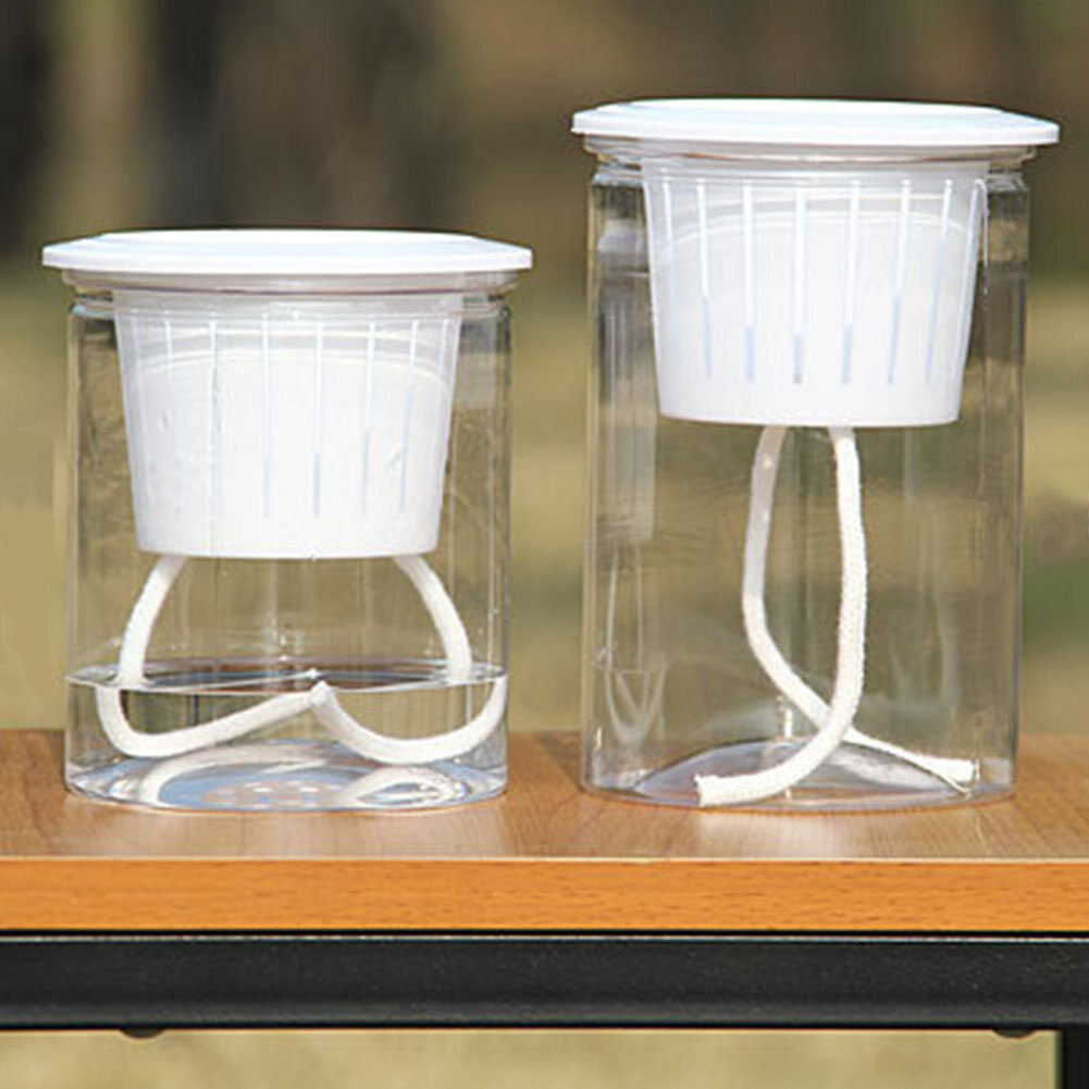 Gloryworld Clear Automatic Water Absorption Self Watering Hydroponic Flower Pot Planter
