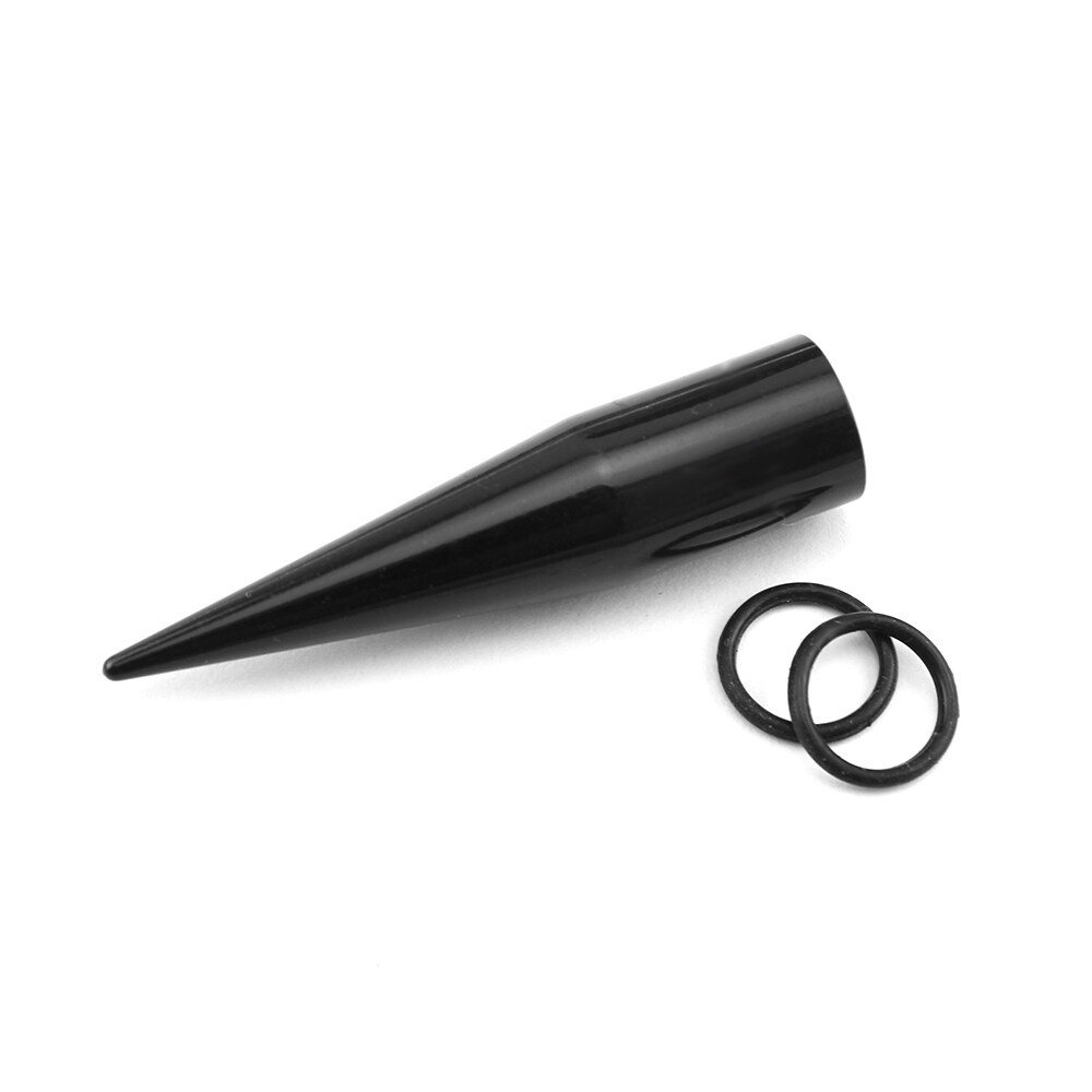 1 Cặp Nút Tai Hình Nón 2.5-20MM Bộ Khuyên Nong Tai Bằng Nhựa Acrylic Màu Đen Với Vòng Đeo Tai Punk Kiểu Đeo Tai Xỏ Lỗ Đồ Căng Lỗ Tai Khuyên Xỏ Trụ Phụ Nữ Đàn Ông Đồ Trang Sức Khuyên Xỏ