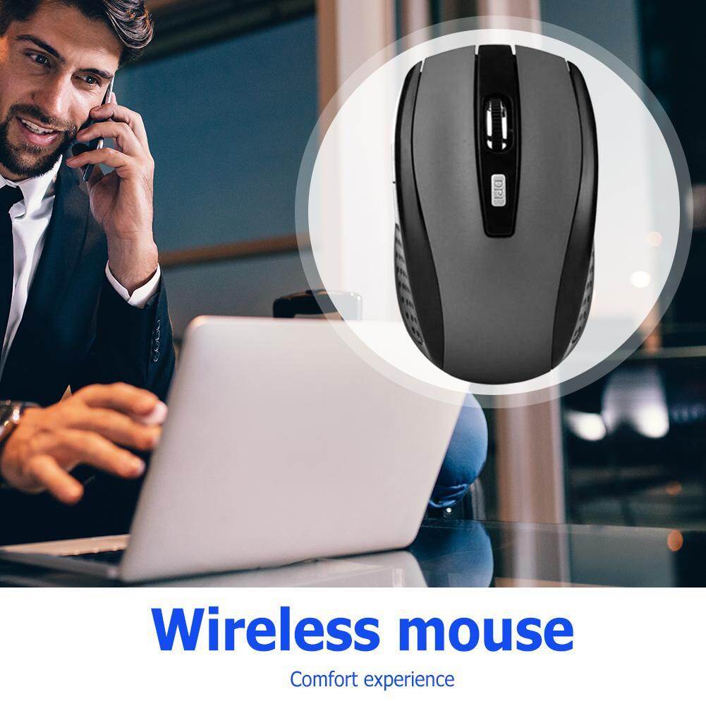 Portable 2.4GHz Wireless Optical Mouse 6 Buttons USB Receiver 2000 DPI Mice