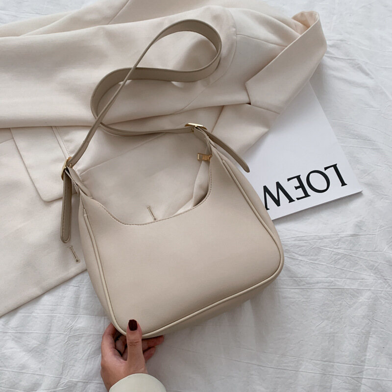 NALLCHEER New bag women's bag retro underarm bag simple handbag crescent bag fashion shoulder bag crossbody bag dumpling bag