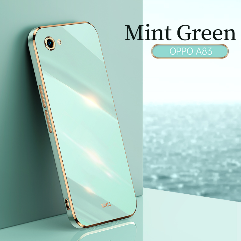 YBD Plating phone Case For OPPO A83 casing,Precise Camera Protection cases Luxury Straight Edge Cover