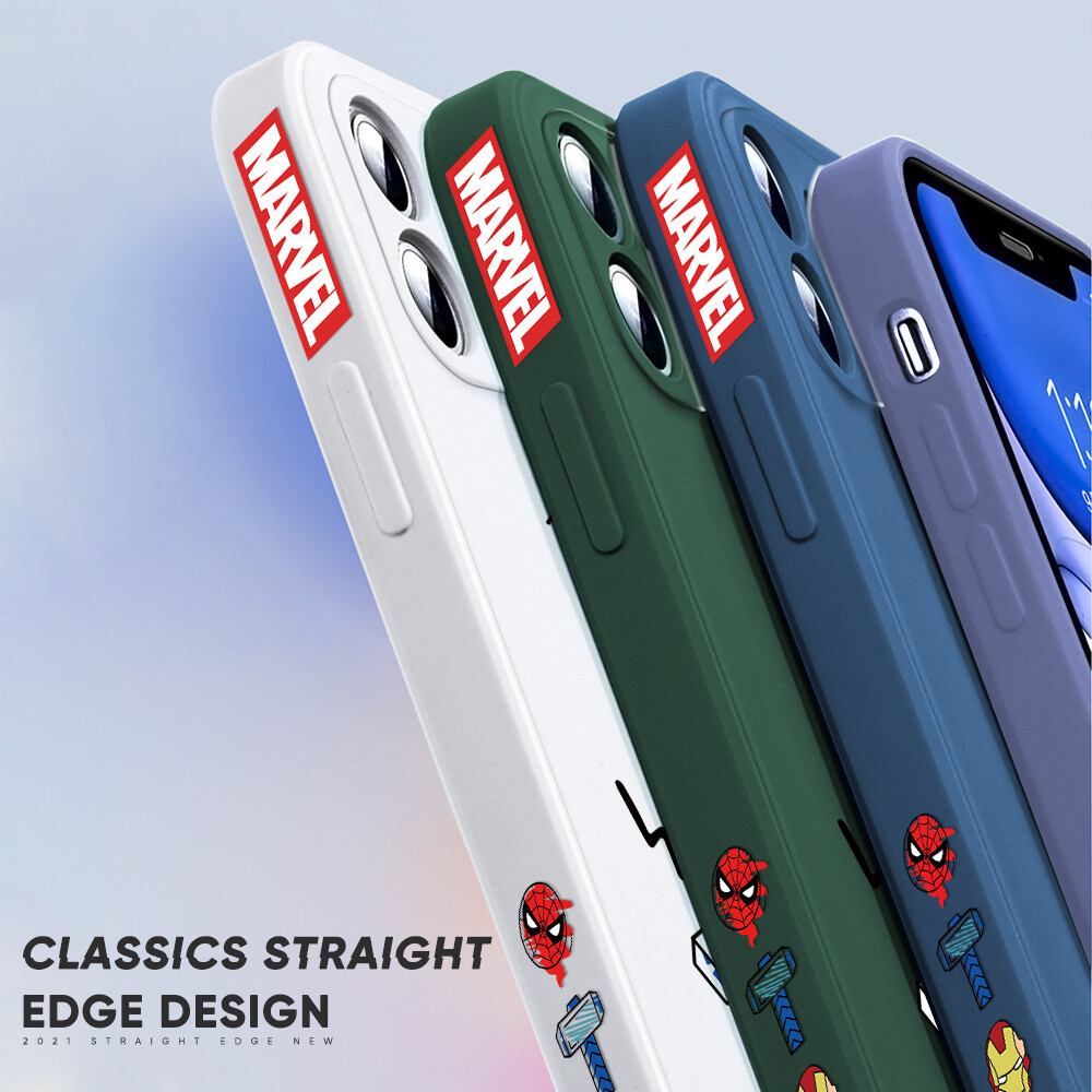 Hontinga Ốp Lưng Cho Iphone 11 11 Pro Max Ốp Lưng Họa Tiết Viền Silicon Mềm Lỏng Chính Hãng Hình Vuông Marvel Ốp Lưng Bảo Vệ Toàn Bộ Máy Ảnh Ốp Lưng Điện Thoại Ốp Mềm Cho Nữ