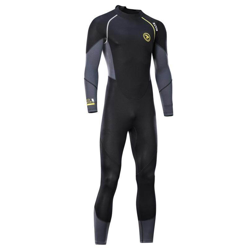 ZCCO Man One-piece Diving Suit Integrally 1.5mm Neoprene Snorkeling Wetsuit Surfing Bright Color Splicing Classic Long-sleeved