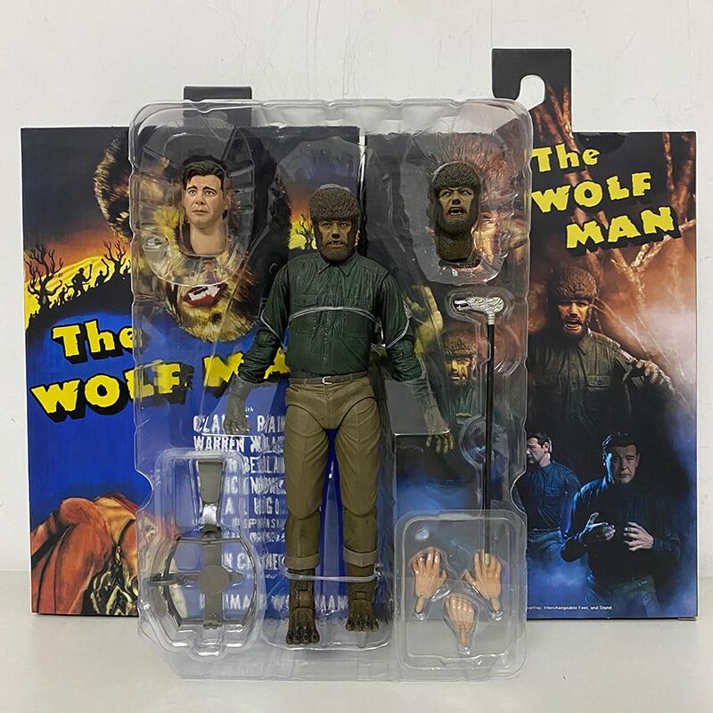 Original NECA The Wolf Man Action Figure Universal Monsters Ultimate Werewolf Figure Global Horror Model Toy