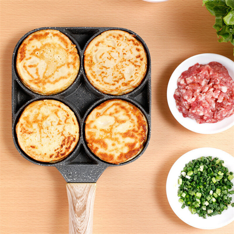 Giá bán 【Mặt Hàng Mới + Bán Hàng】 Máy Luộc Trứng Chảo Rán 4 Ly Không Dính Máy Luộc Trứng Chiên Chảo Tráng Trứng