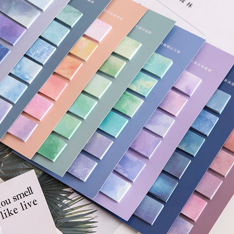 120 Tờ Nhãn Dán Chỉ Mục Màu Gradient Phong Cách Instagram Nhãn Dán Phân Loại Đáng Yêu