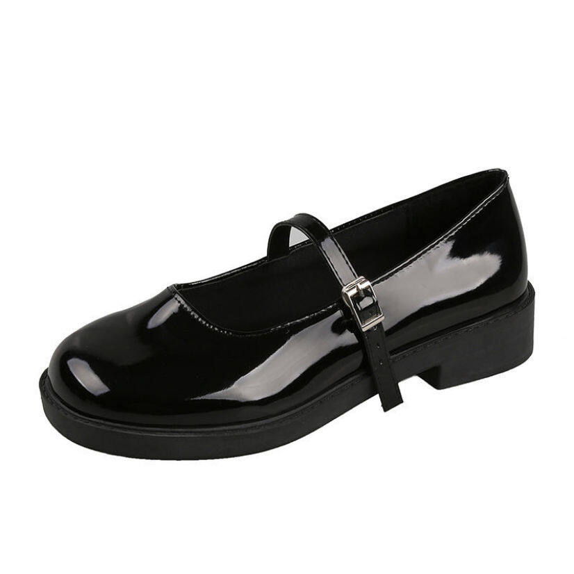 IJL306 2020 Mùa Thu Mới Phong Cách Đại Học Anh Quốc Tất Cả Phù Hợp Với Lolita Retro Mary Jane Giày Nền Tảng Nhỏ Da Bóng Giày Da Phụ Nữ giá rẻ