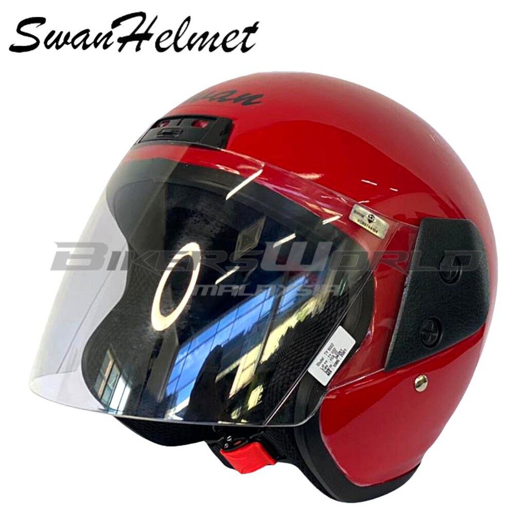 ready stock TOPI KELEDAR MOTOSIKAL SWAN HELMET SWAN S2 VISOREX OPEN ...