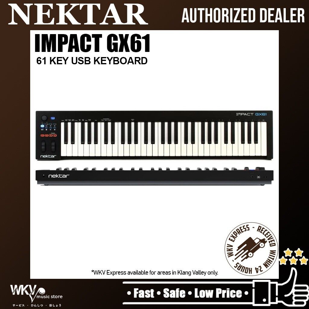 Nektar Impact GX61 61Key Full Sized Synth Velocity Sensitive Keyboard