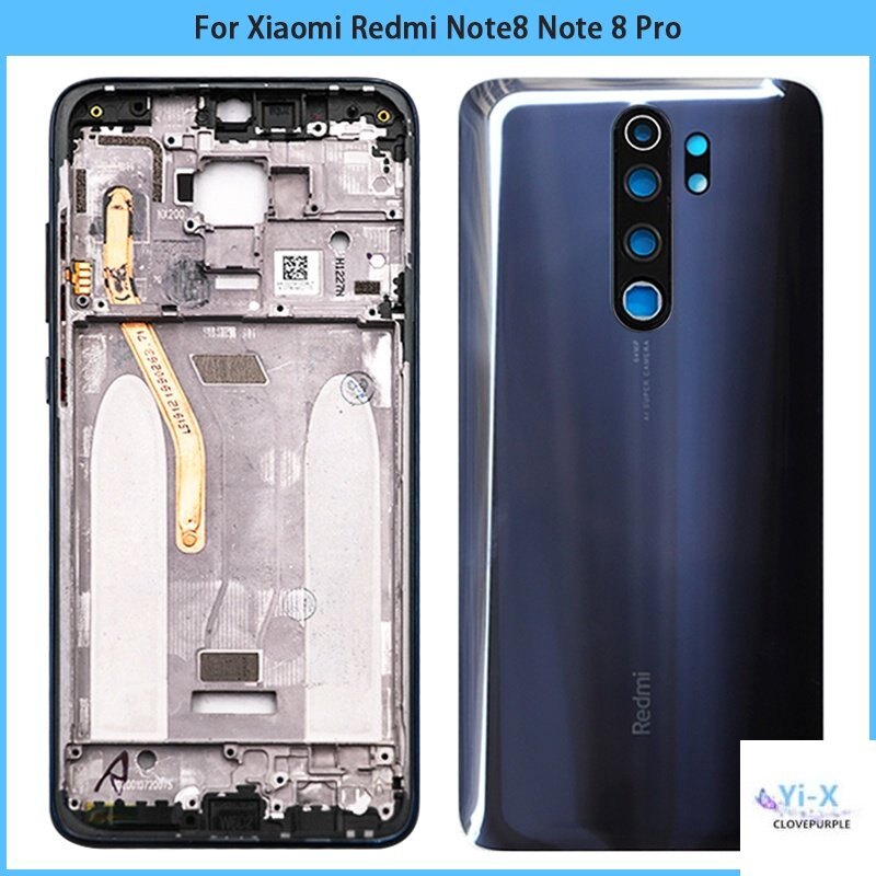 For Xiaomi Redmi Note Pro Middle Frame LCD Supporting Plate Housing Frame  Bezel Back Cover Glass+Camera Lens