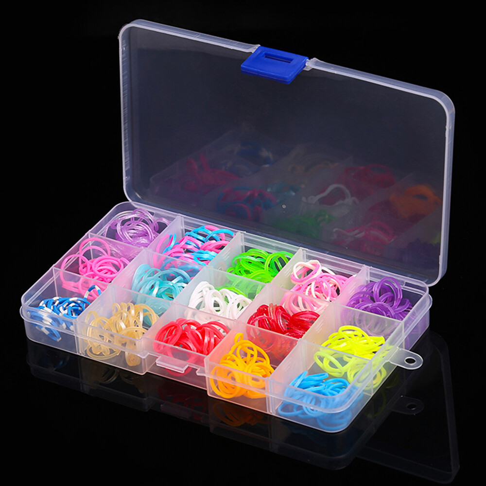 FocusAi PP Component Storage Box Plastic Organizer Adjustable Container Removable Grids Tool Boxes for Electronic Component