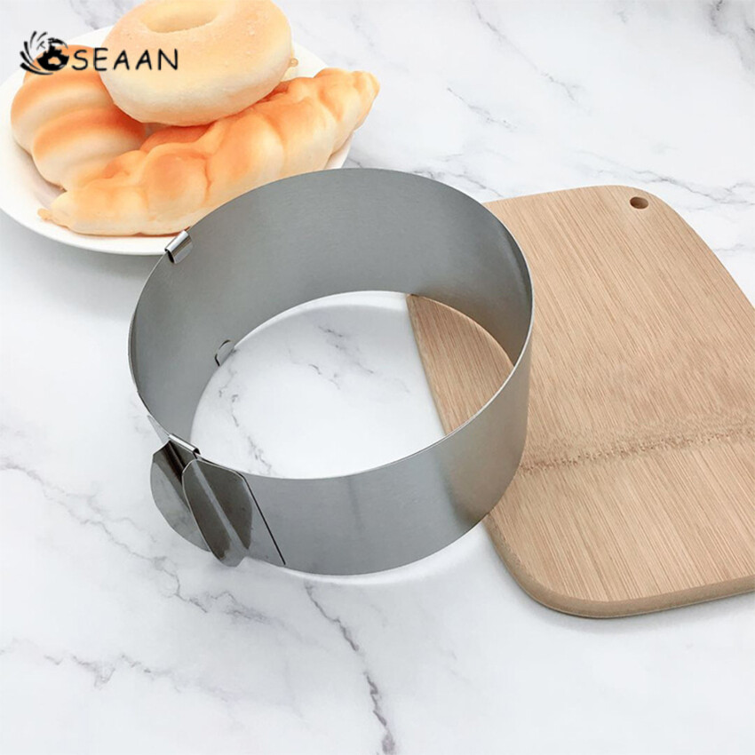 Adjustable Round Cake Ring Mold Retractable Mousse Cake Ring Stainless Steel Circle Baking Ring Cake Tools