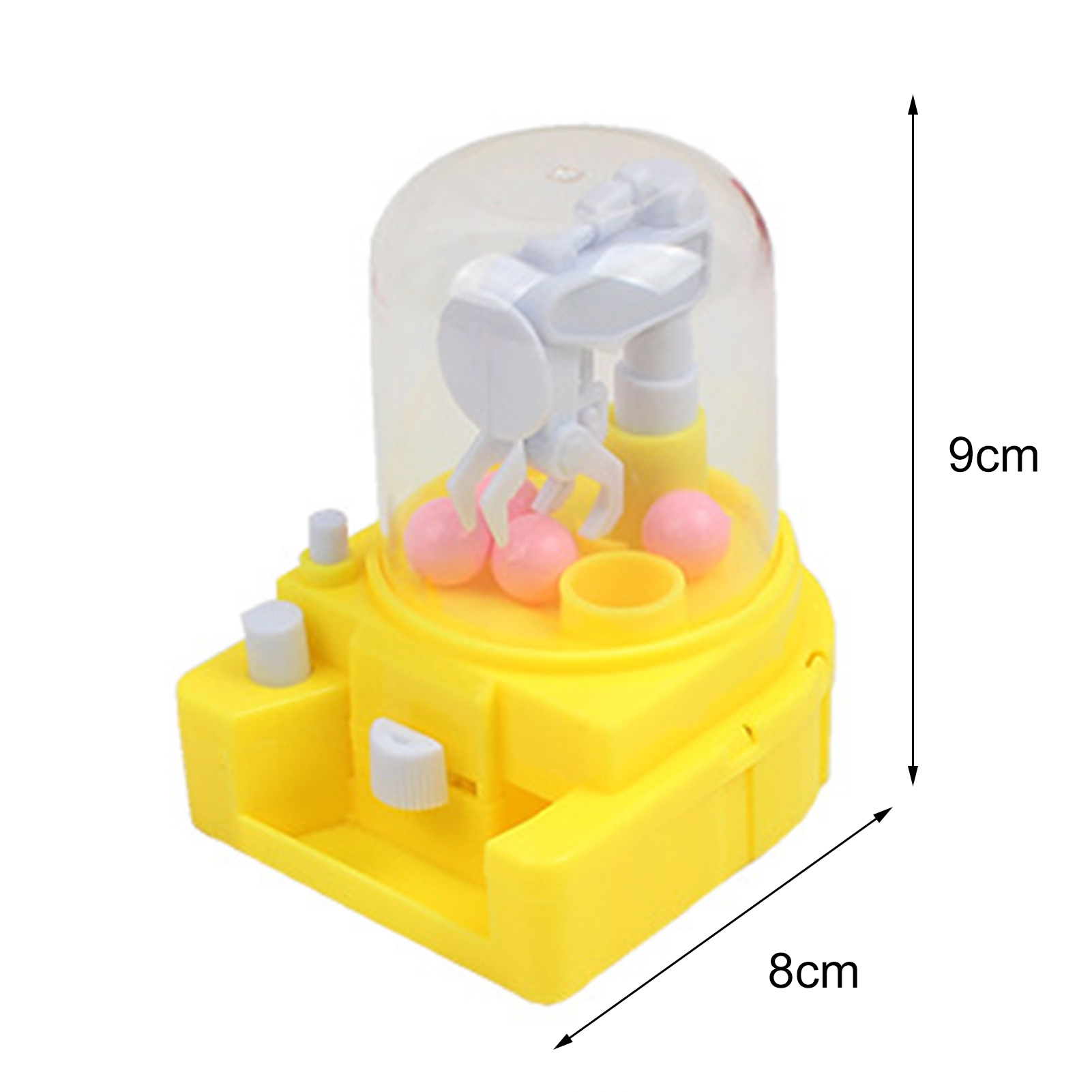 Mini Claw Machine 4 Tiny Stuff Prizes Multi-Color Mini Ball Cute Shape Skill Training Desktop Game Interactive Claw Machine Catcher  Gashapon Grabber Toy Kids Toy Gift