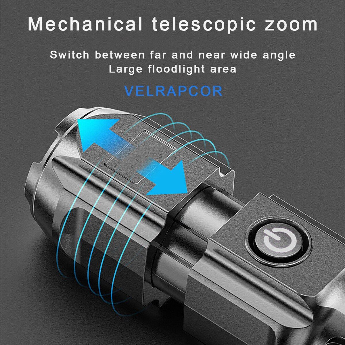 Đèn pin mini Có Thể Sạc Lại đèn pin thu phóng được Không Thấm Nước Đèn Pin Mạnh Mẽ đèn cảm ứng 100000 Lumens Đèn Pin Siêu đèn pin sáng chịu lực cao đèn cảm ứng đèn pin led Mạnh Mẽ đèn bên đèn làm việc Chiến Thuật đèn flash Cắm Trại Đèn