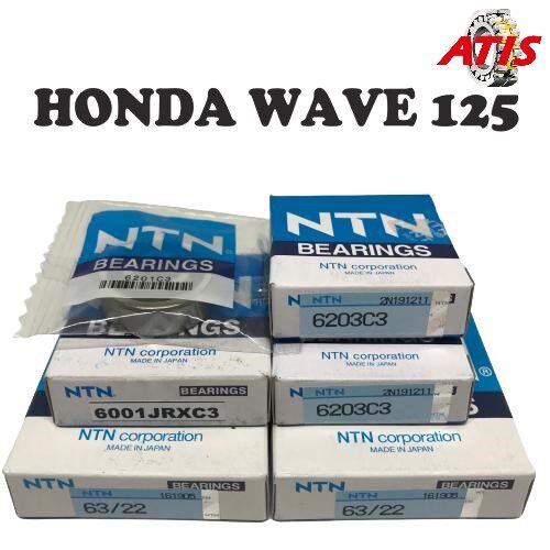 NTN HONDA WAVE 125 ( 6pcs/SetC3 ) 100 ORIGINAL Made In JAPAN
