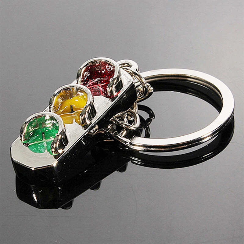 Keyring Cute Mini Traffic Light Car Key Ring Chain Motorcycle Car Key Ring Chain