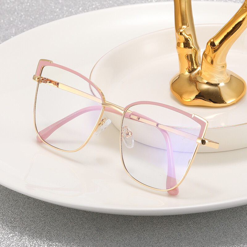 New Women's Metal Anti Blue Ray Computer Glasses Myopia Glasses Optical Frames