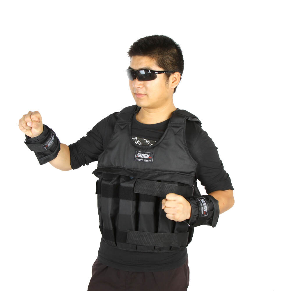 Áo Ghi Lê Có Trọng Lượng Điều Chỉnh Được Tối Đa 50Kg Trọng Lượng Áo Khoác, Áo Ghi Lê Tập Luyện Đấm Bốc, Vô Hình Weightloading Cát Quần Áo (Rỗng)