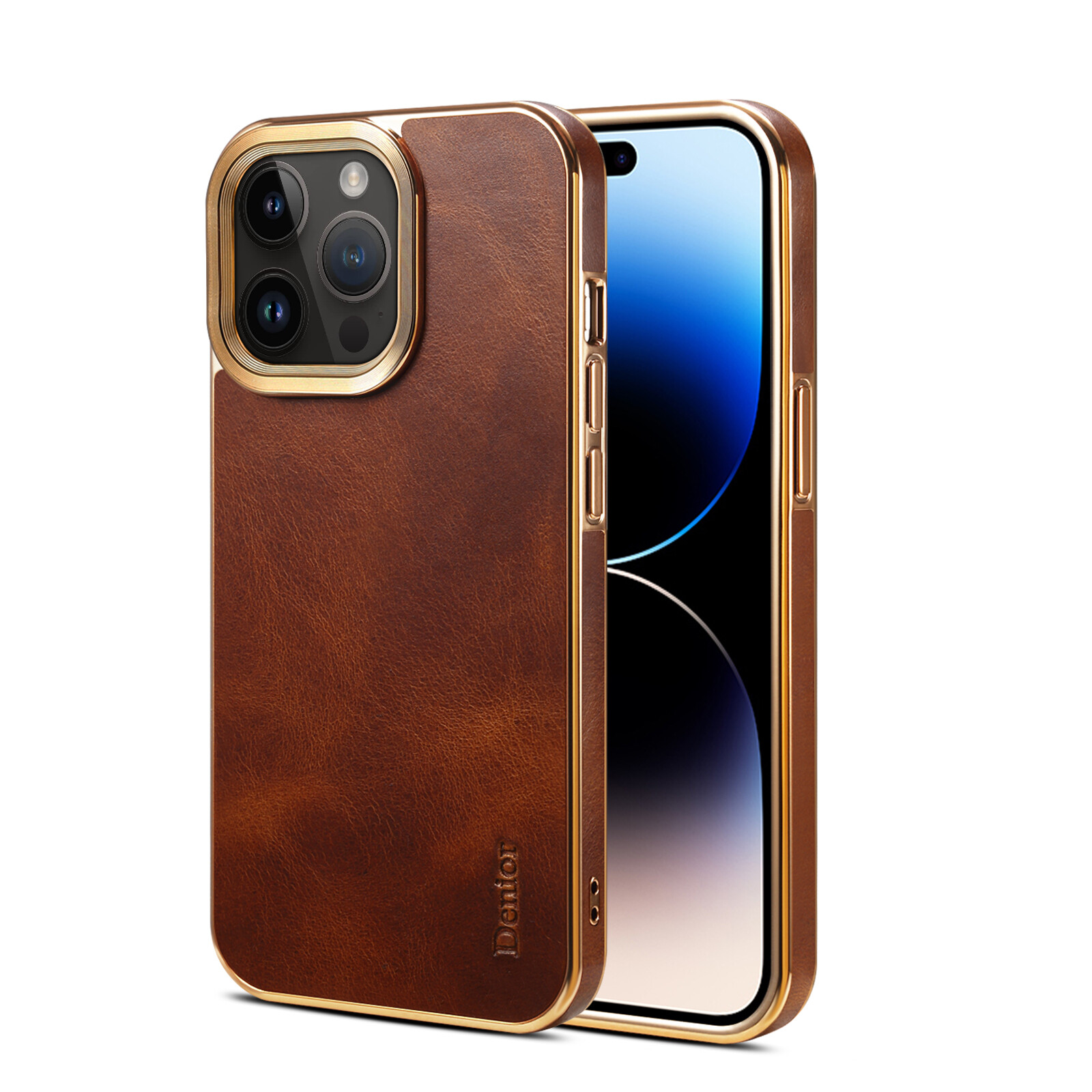 New electroplated genuine leather cases for iphone 14 pro max 13 pro max 14 plus 13 pro handmade cowhide business full coverage anti-drop phone case for iphone 12 pro max 12 pro