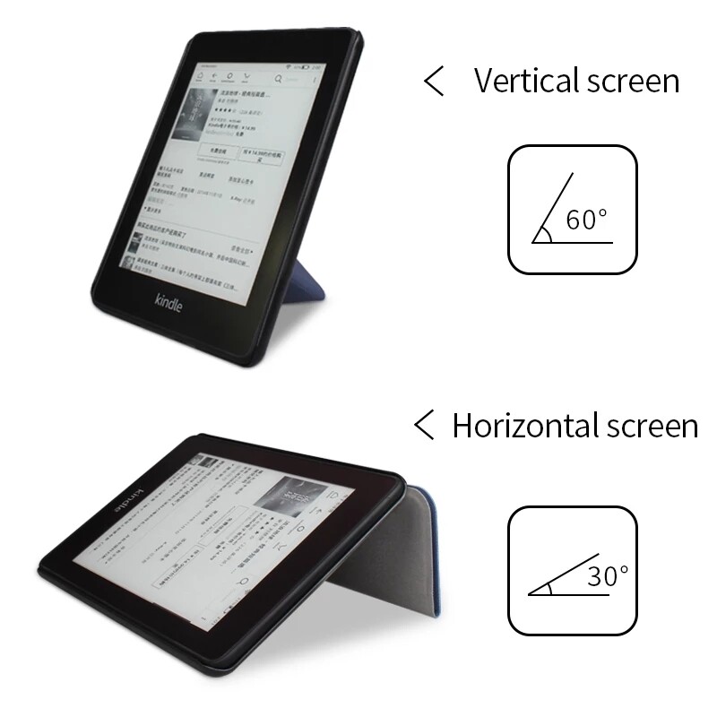 For Amazon Kindle 10th Generation E-Reader Fashion Deformed Folding Satnd Casing Paperwhite 4 KPW4 PQ94WIF 2018 PU Leather Cover Kindle Youth Lite 2019 J9G29R e-Book Flip Case