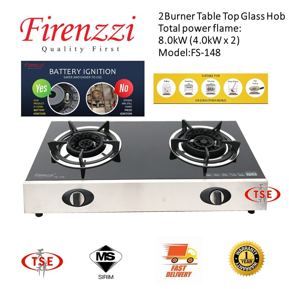 Firenzzi FS148 Table Top Stoves 2 Burner Lazada