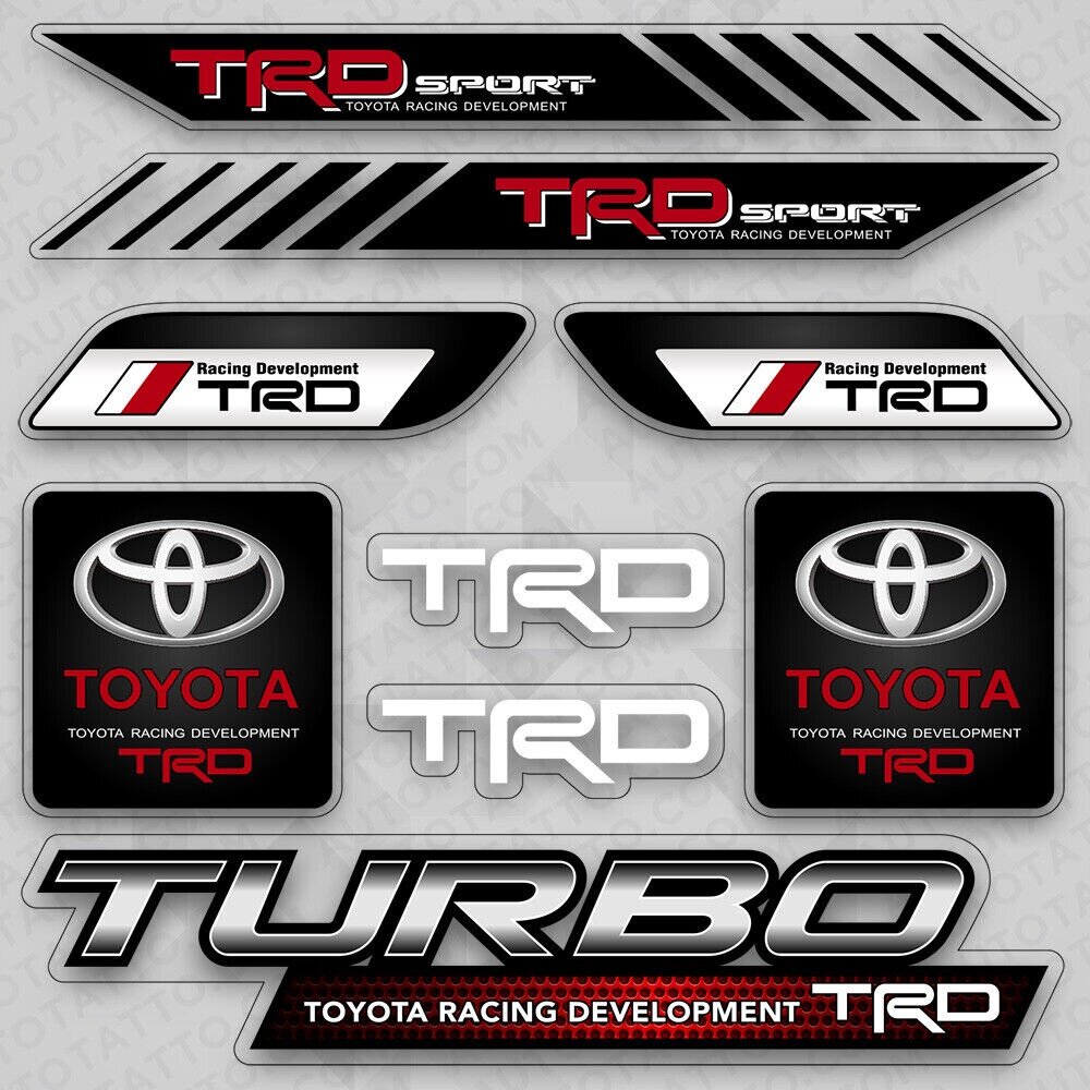 Toyota TRD Racing Development Sport Car Logo Sticker Vinyl Decal ...