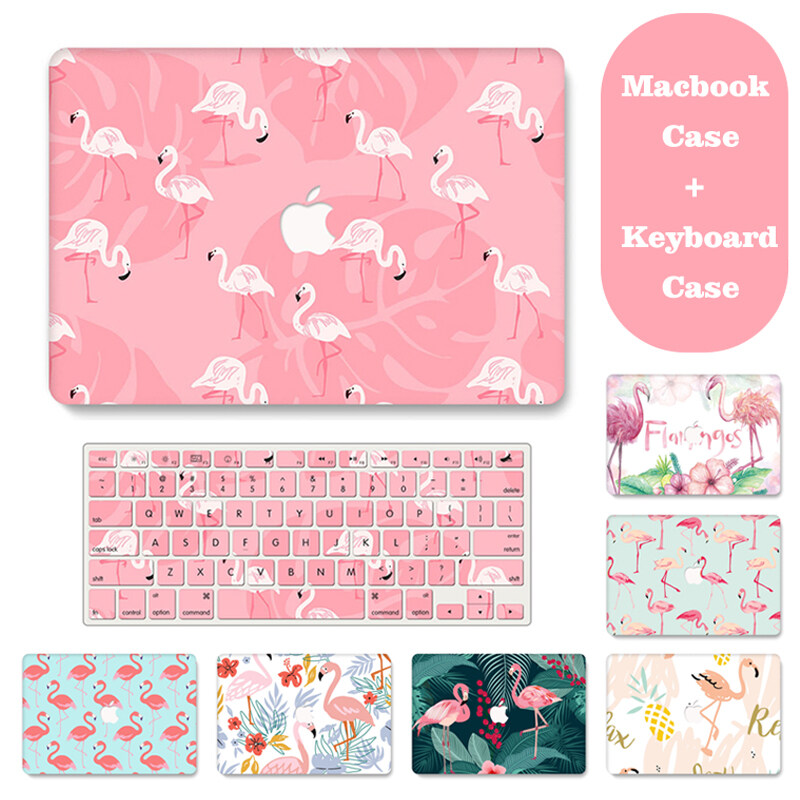 Flamingo Trường Hợp Cho MacBook Air Pro 13 11 Inch Mới Model A1932 A2179 A2337 A2338 M1 Chip, Vỏ Bảo Vệ Máy Tính Xách Tay Cứng Cảm Ứng Mềm Nhẹ Với Touch ID 2018 2019 2020 2021 Vỏ Bàn Phím