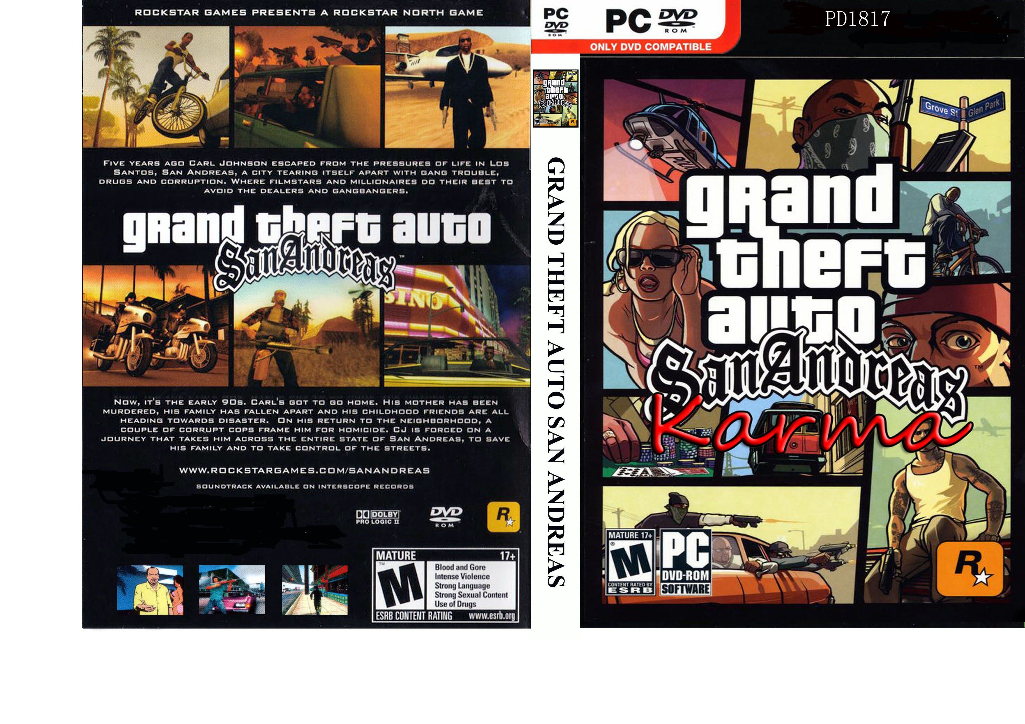 GTA SanAndreas Pc Game DVD