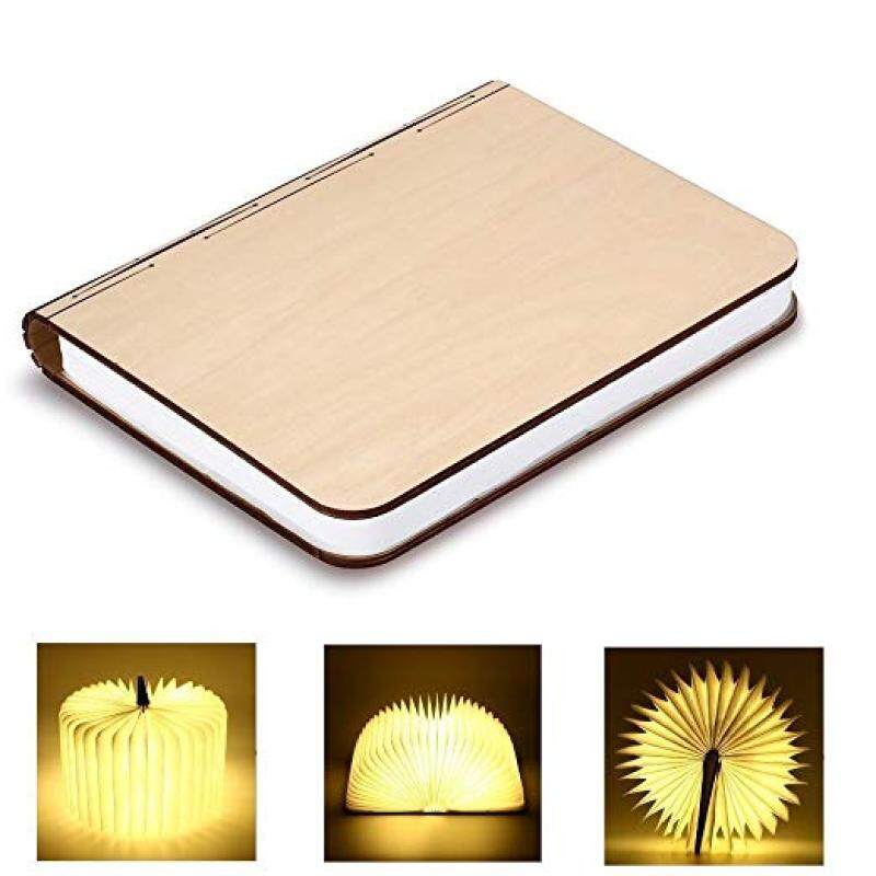 Đèn Ngủ LED Sách Bằng Gỗ Đèn Ngủ Ngoài Trời Di Động Đèn Đầu Giường Phòng Ngủ Sạc USB Quà Tặng Cho Trẻ Em Bé Gái