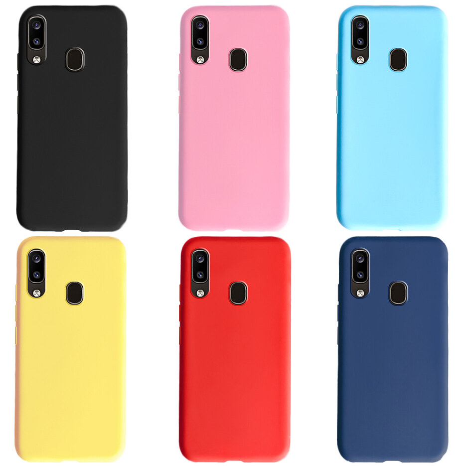 Cute Silicone Case For Samsung Galaxy A10 A20 A30 A40 A50 A70 A20e Soft TPU Back Cover Phone Casing