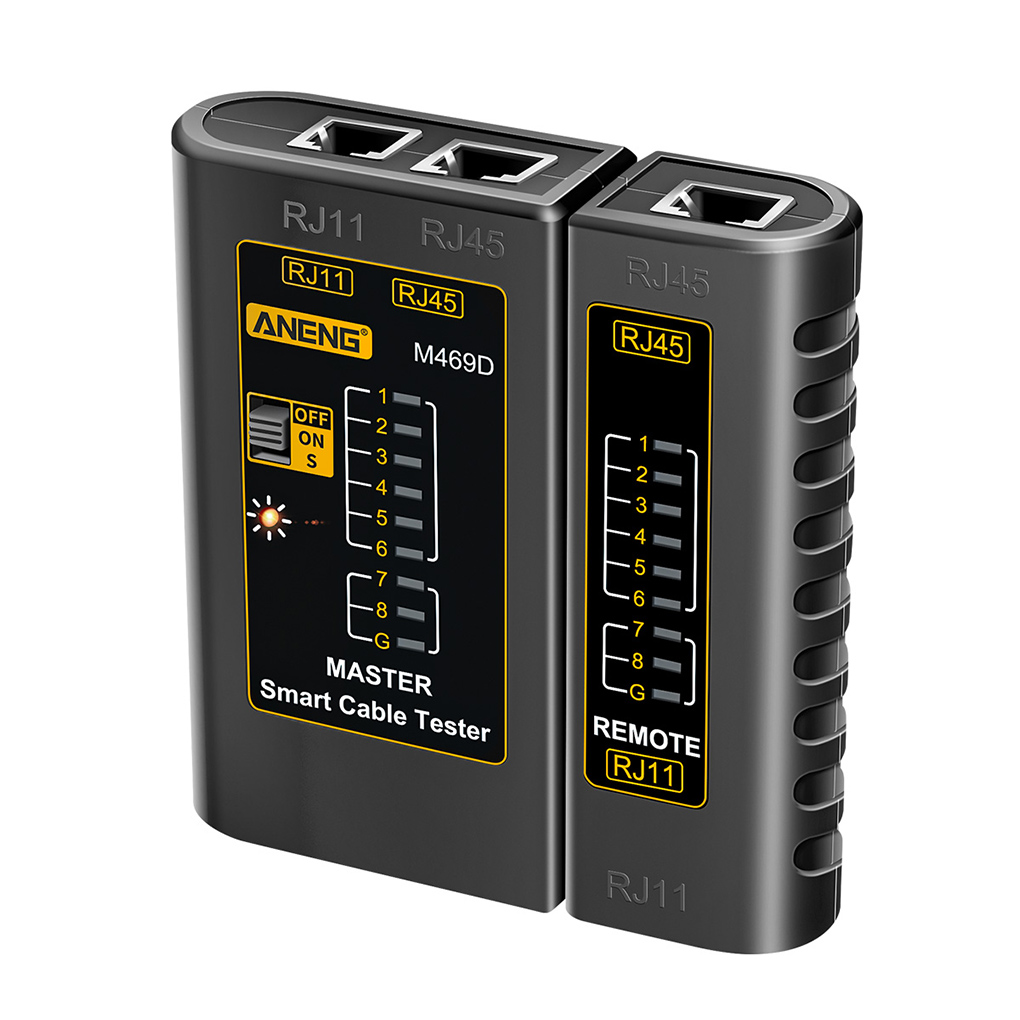 1/2/3 Laptop Network Cable Tester RJ45 RJ11 Wire ABS Plastic Portable Testing Diagnose Tool Networking Accessories Black