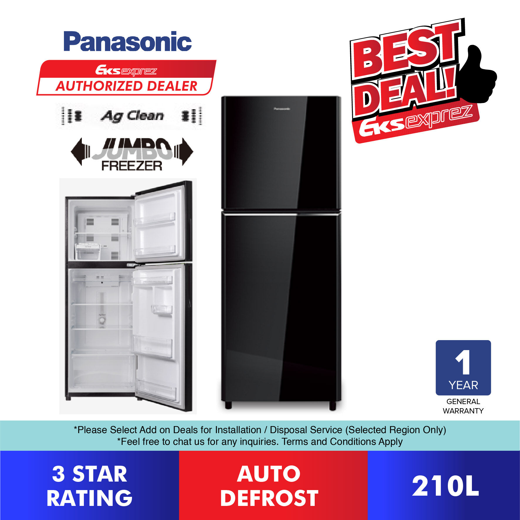 peti sejuk panasonic inverter