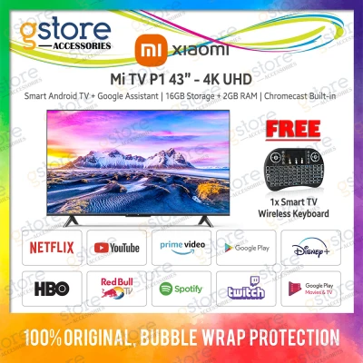 [Mi TV] Xiaomi Mi TV P1 43 Inch - Smart Android TV (4K Resolution, Built-in Google Play, YouTube, Netflix and More) 1 Year Warranty