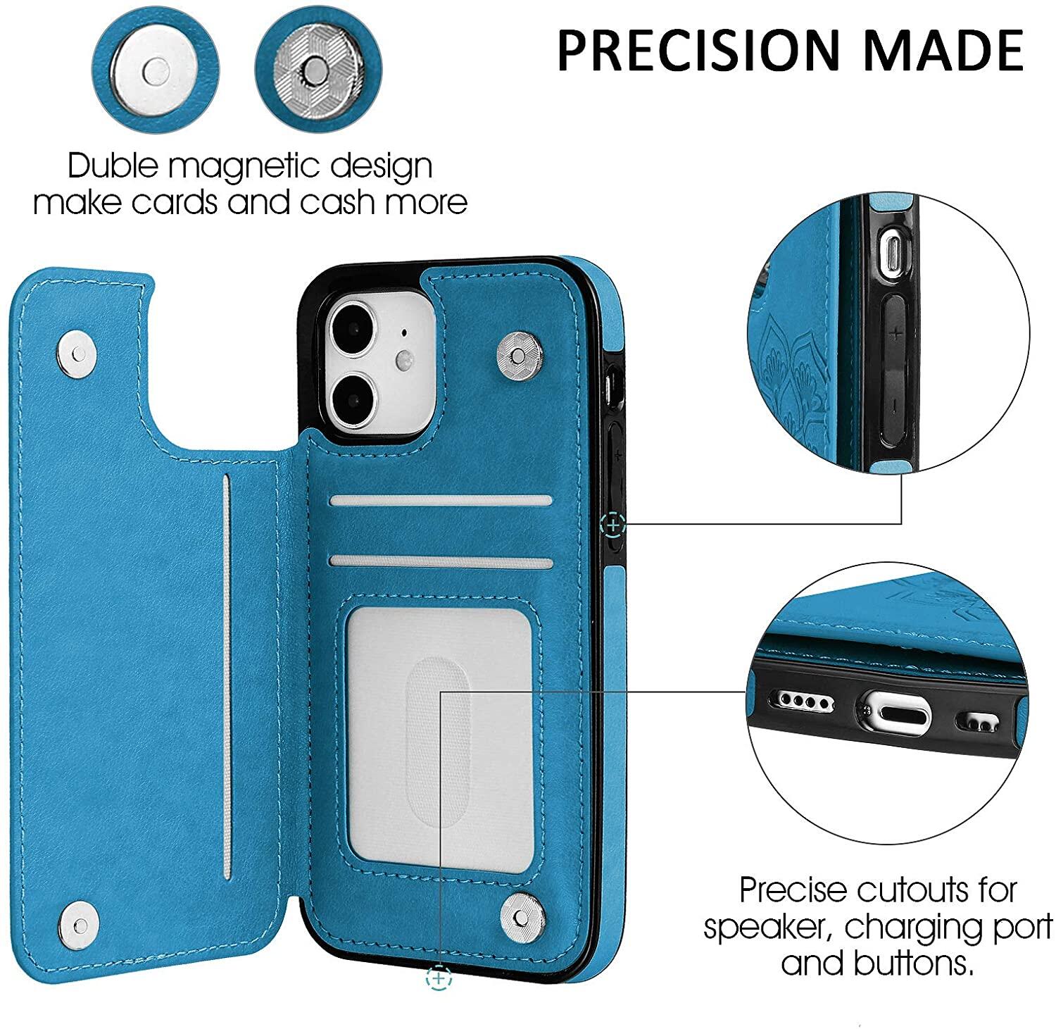 Cho trường hợp Ví iphone 17 Pro Max, ốp lưng khung khe đựng thẻ Mandala mỏng cho Iphone 17/Air/16 Plus/16e/15 Pro Max/15 Plus/14 Pro Max/13 Pro Max/12 Pro Max/12 Pro/12 Mini/12/11 Pro Max/11 Pro/11/XS Max/XR/x
