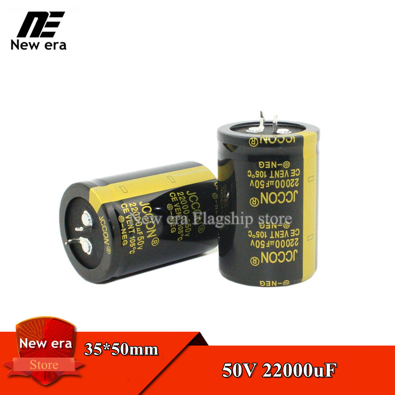 2pcs 50v 22000uf audio capacitor 35*50mm electrolytic capacitor 22000uf 50v 35x50mm