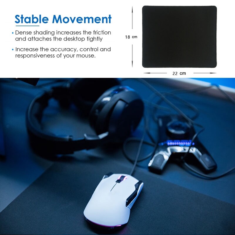 Miếng lót chuột đen chơi game cao su chống trượt