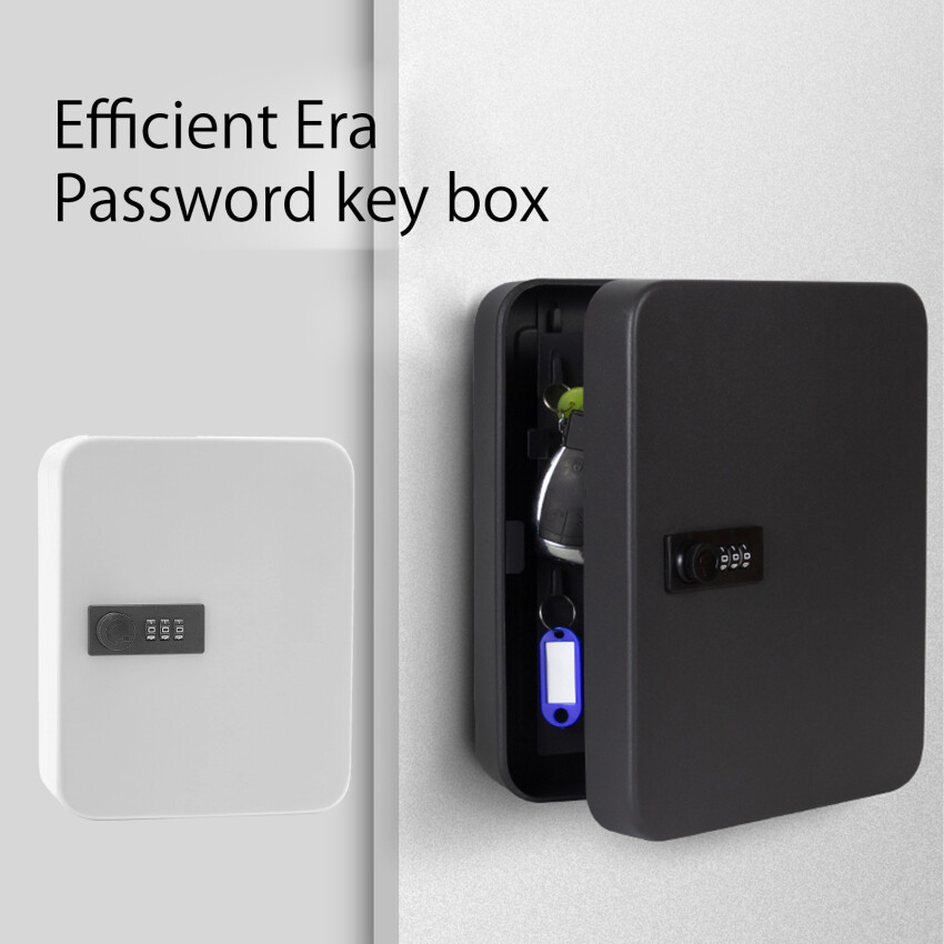 1Pc 20 Keys Steel Key Cabinet of Combination Lock, Wall Mount Digital Security Lock Box