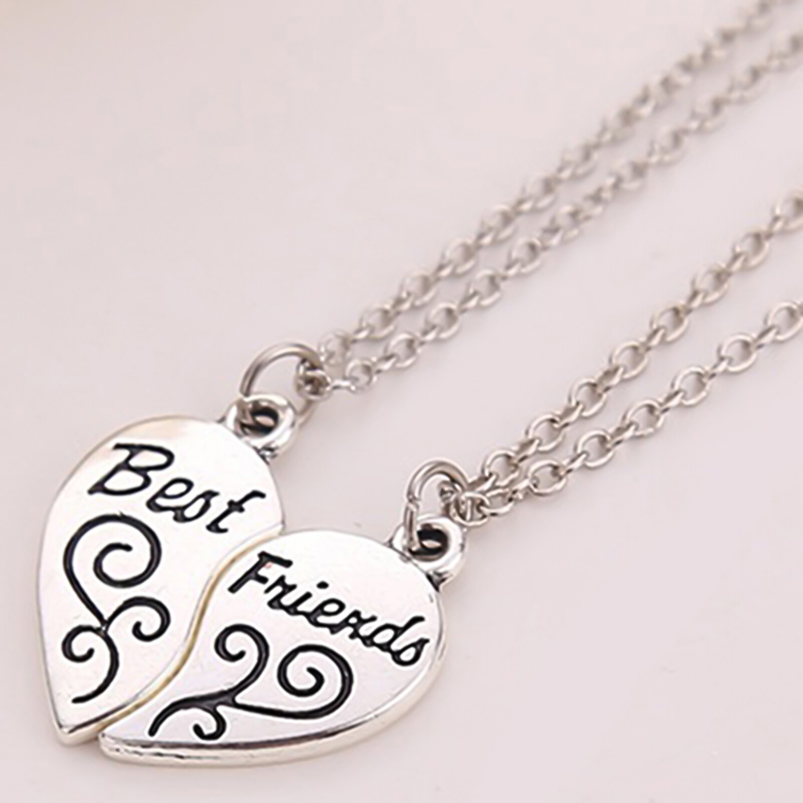 2 Cái/cặp Vòng Cổ Nữ Khắc Chữ Best Friends, Dây Chuyền Tình Bạn