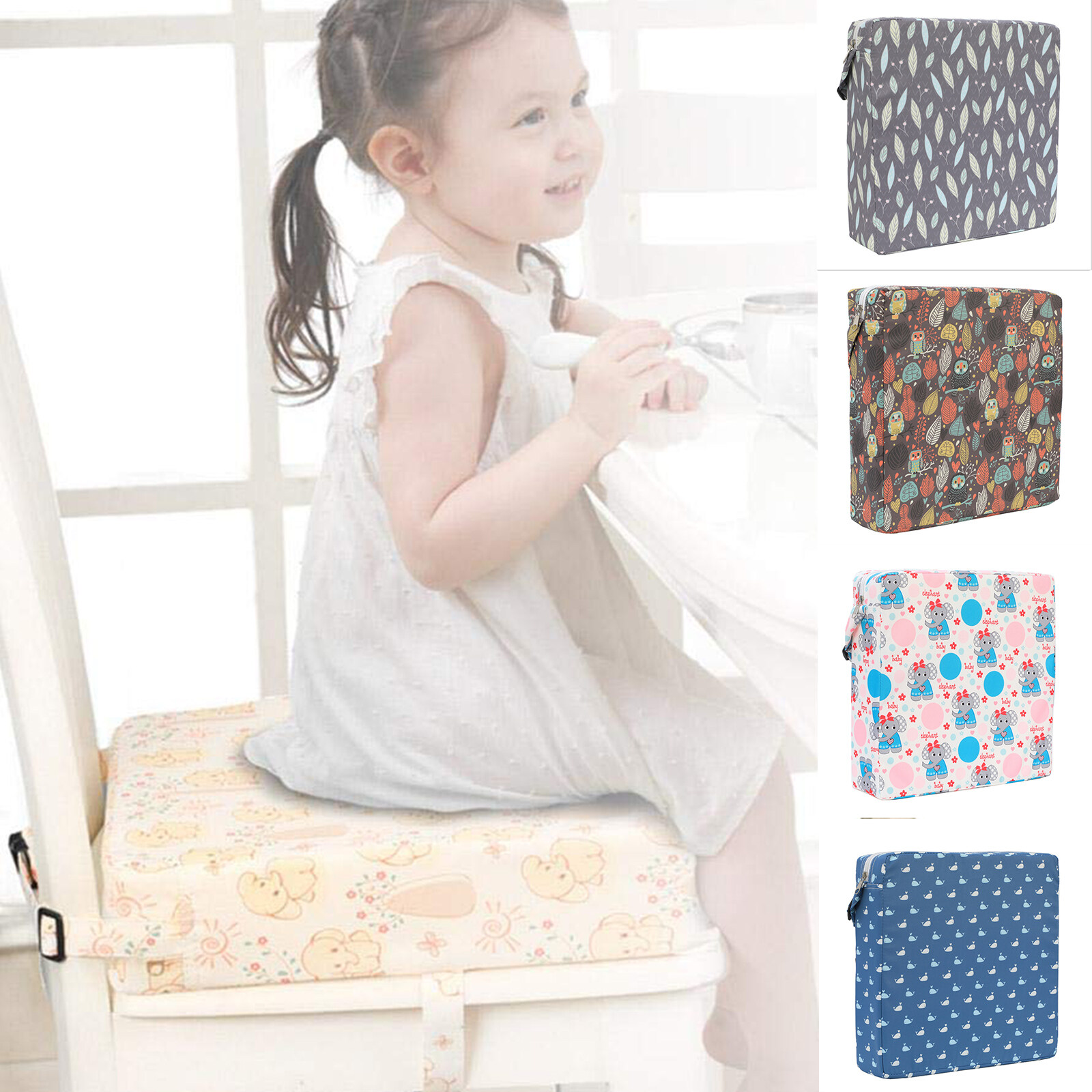 Toddler Children Booster Thick Soft Seat Chair Cushion Height Added For