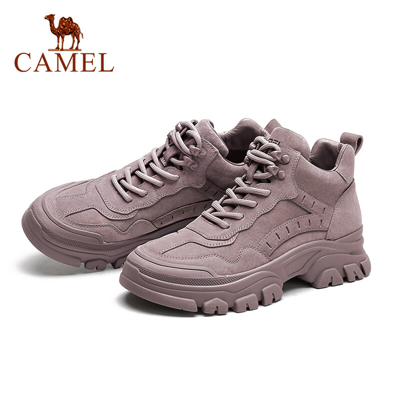 Camel women's outer boots high -top anti-slip working boots