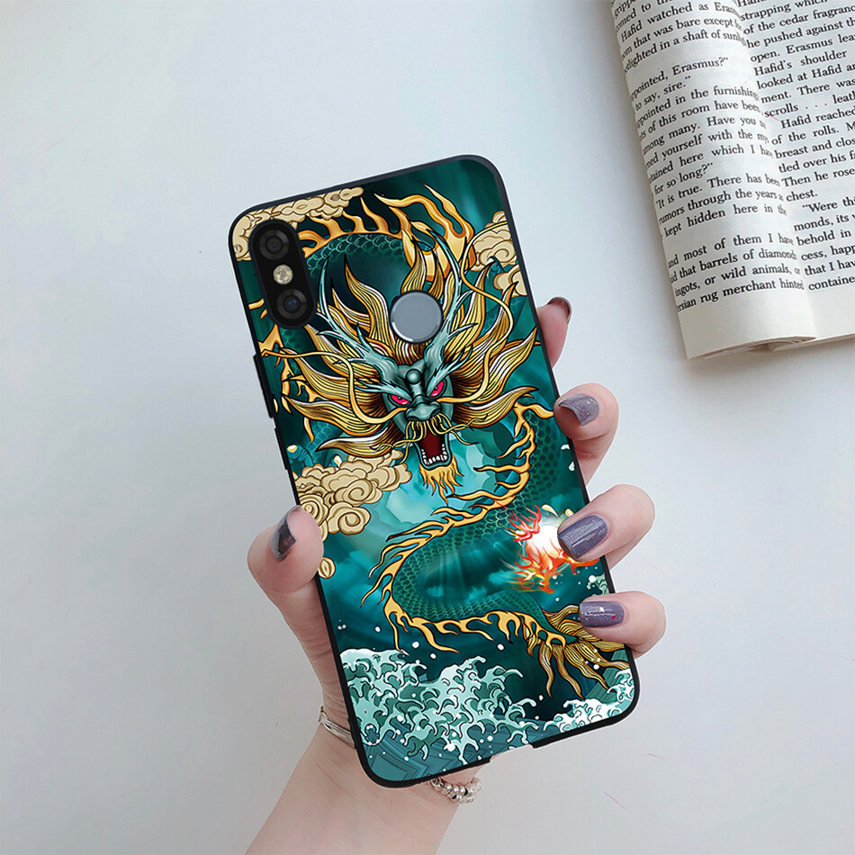 For Xiaomi Redmi Note 5 Pro Case Soft Silicone Dragon Snake Phone Cover For Redmi Note5 Pro Casing