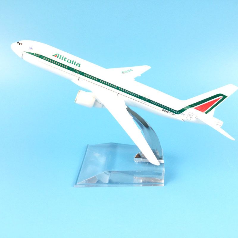 16cm Aircraft Plane Boeing 777 Alitalia Airlines Aircraft Diecast Model 