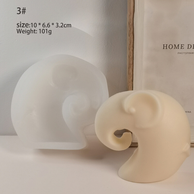 3D Animal Candle Mold Elephant Candle Mold DIY Animal Candle Making Supplies Handmade Soap Resin Clay Mold Chocolate Mold For Candles Wick Gifts Craft Home Decor Mold 3D Animal Candle Mold Elephant-shaped Candle Mold Handmade Animal Soap Mold Resin Clay