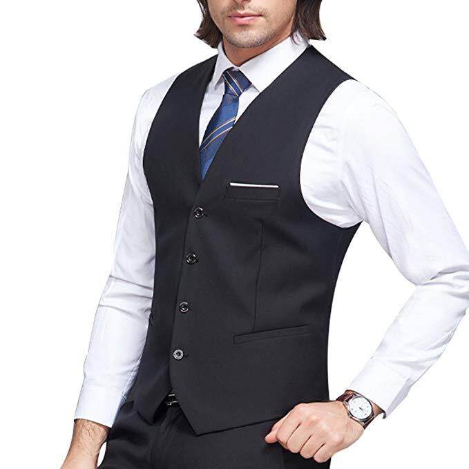 Men's Slim Fit Suit Vest Waistcoat S-6XL