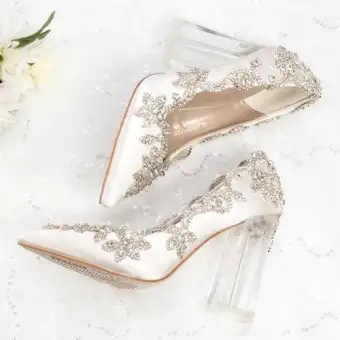 clear wedding shoes