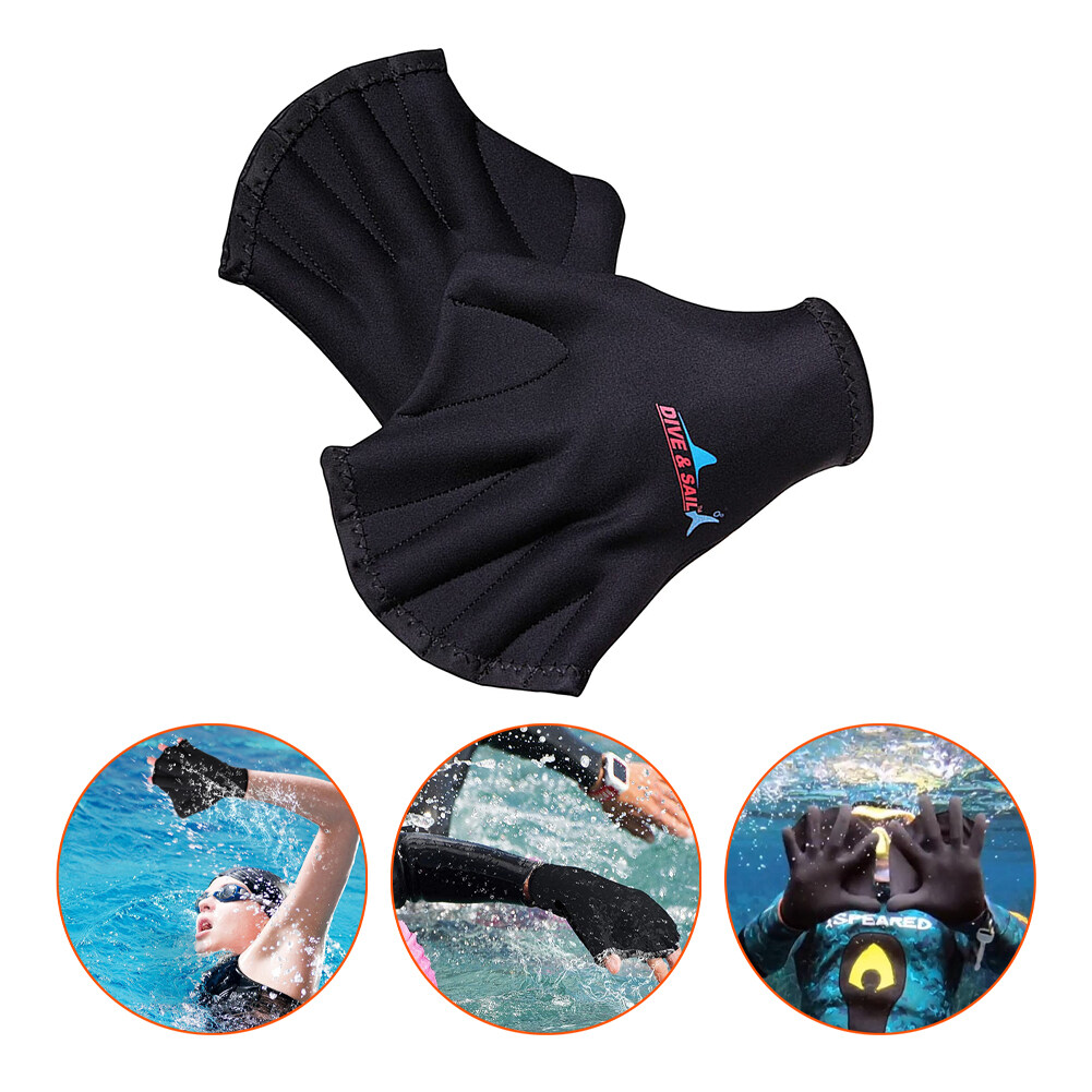 Ready) DIVE SAIL Swimming Gloves Diving Hand Flippers Training Finger
