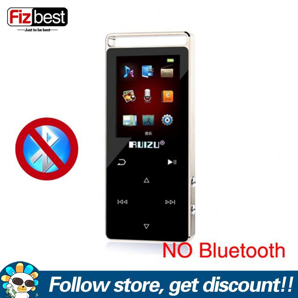 RUIZU D01 Sport MP3 MP4 Player 8GB Ultrathin Touch Screen 1.8Inch MP3 Music Player Support FM Radio Voice Recorder E-Book Clock Video Pedo Meter USB MP4 Music Player Sound Support TF Card